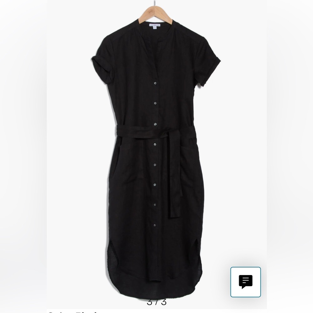 James Perse Elongated Linen Shirtdress - Picture 3 of 4